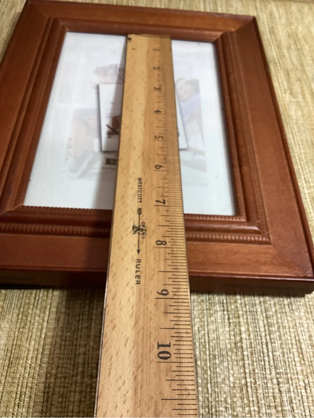 Classic Brown Wood Photo Frame Set 2 4x6 1 5x7